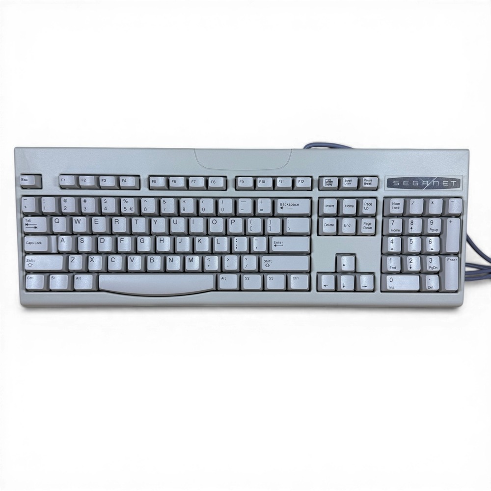 Sega Net SK-1502 Keyboard for Dreamcast Grey Vintage Gaming‎ Full Numeric Keypad